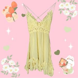 Free People yellow dress